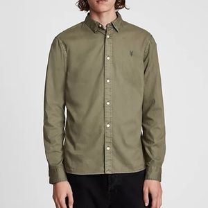 AllSaints Men’s Hawthorne Button Down Shirt Size M